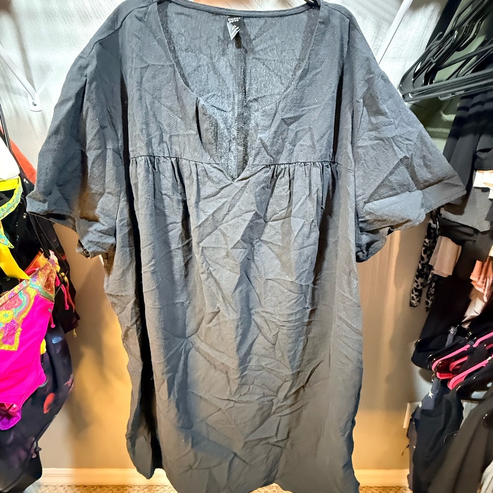 ⚡️Emery Rose Charcoal Oversized Tunic Dress 4X Flowy Casual